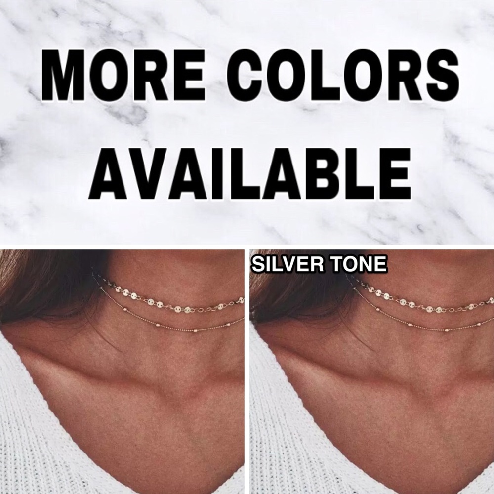 ⚜️[𝟯/$𝟭𝟴]⚜️2 Layered Gold Delicate Necklace NEW - Picture 7 of 9